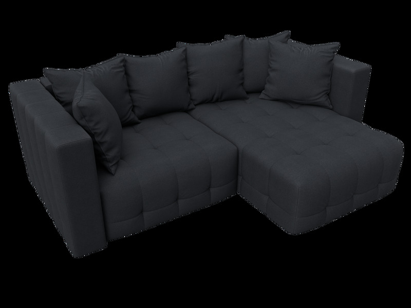 Диван угловой Лига-052 НПБ угол универсальный, Замша, JOLY 16 темно-серый