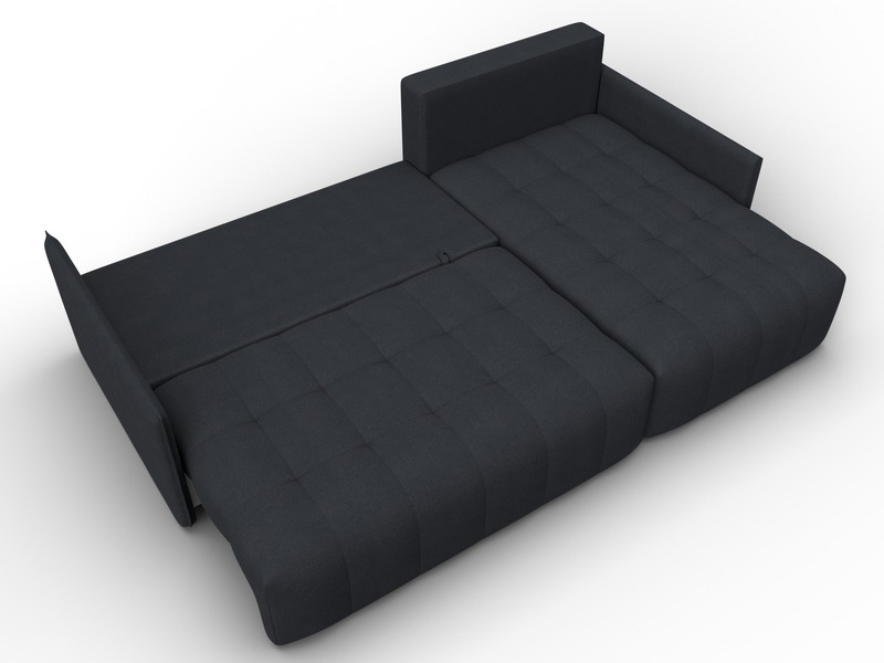 Диван угловой Лига-054 НПБ угол универсальный, Замша, JOLY 16 темно-серый