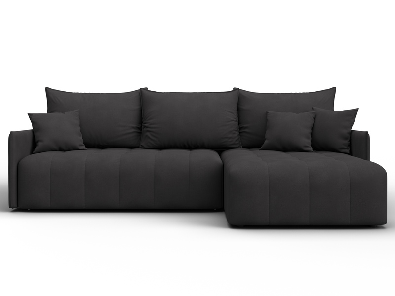 Диван угловой Лига-054 НПБ угол универсальный, Замша, JOLY 08 коричневый