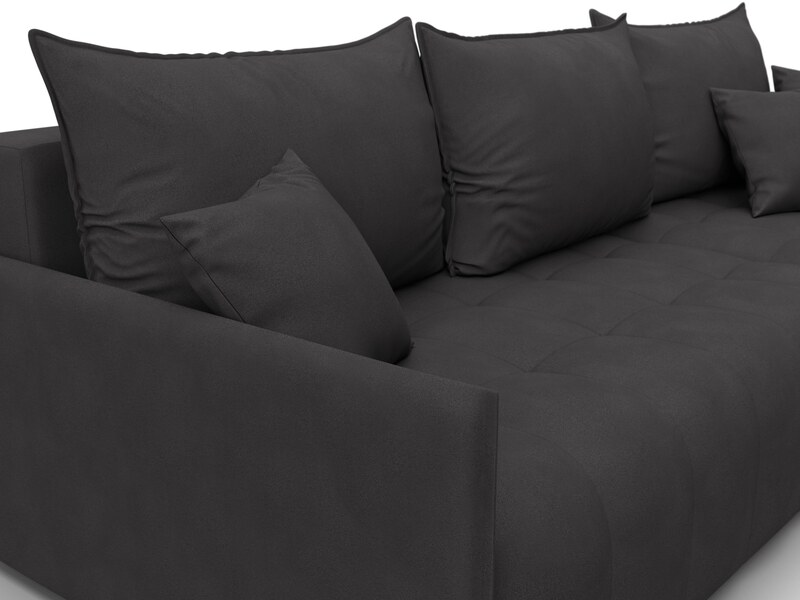 Диван угловой Лига-054 НПБ угол универсальный, Замша, JOLY 08 коричневый