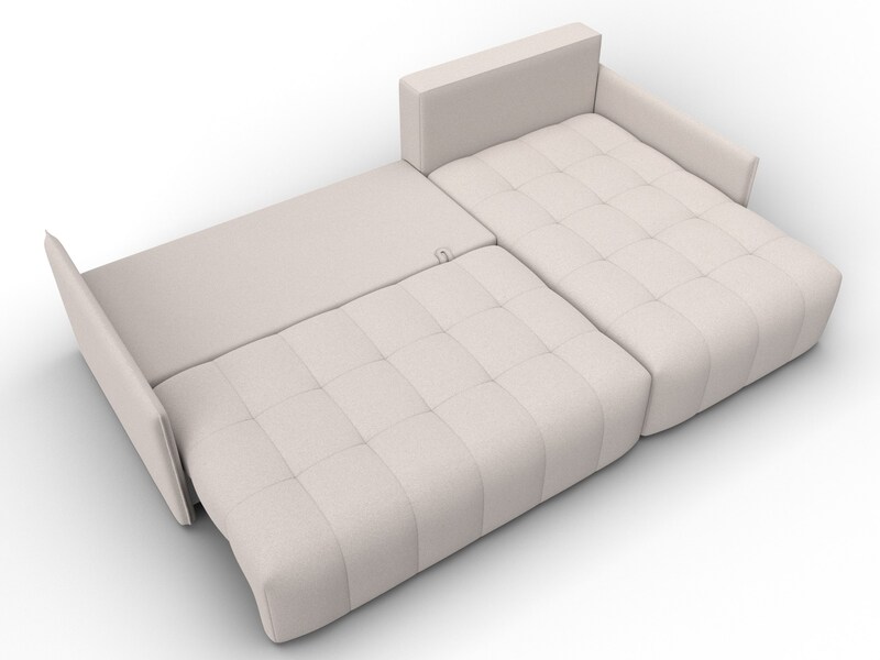 Диван угловой Лига-054 НПБ угол универсальный, Замша, JOLY 05 бежевый