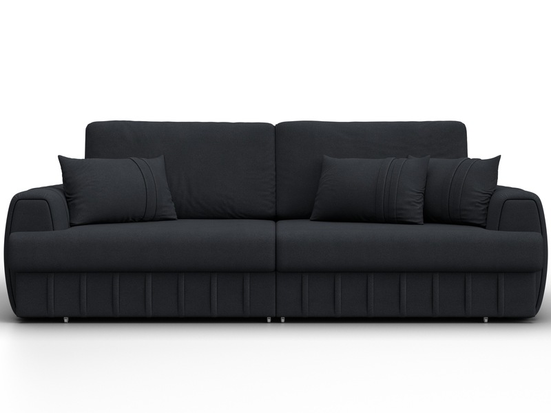 Диван прямой Лига-057 НПБ, Замша, JOLY 16 темно-серый