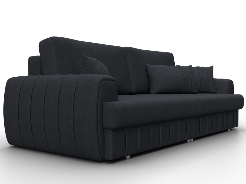 Диван прямой Лига-057 НПБ, Замша, JOLY 16 темно-серый