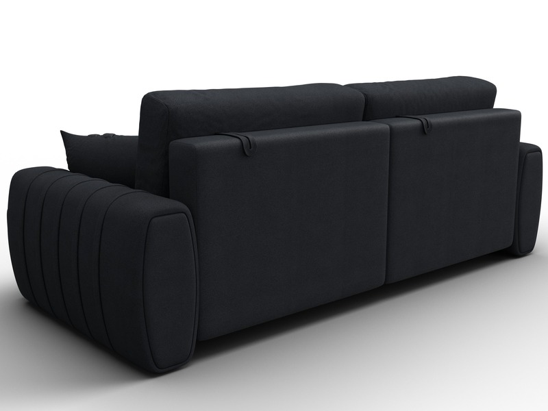 Диван прямой Лига-057 НПБ, Замша, JOLY 16 темно-серый