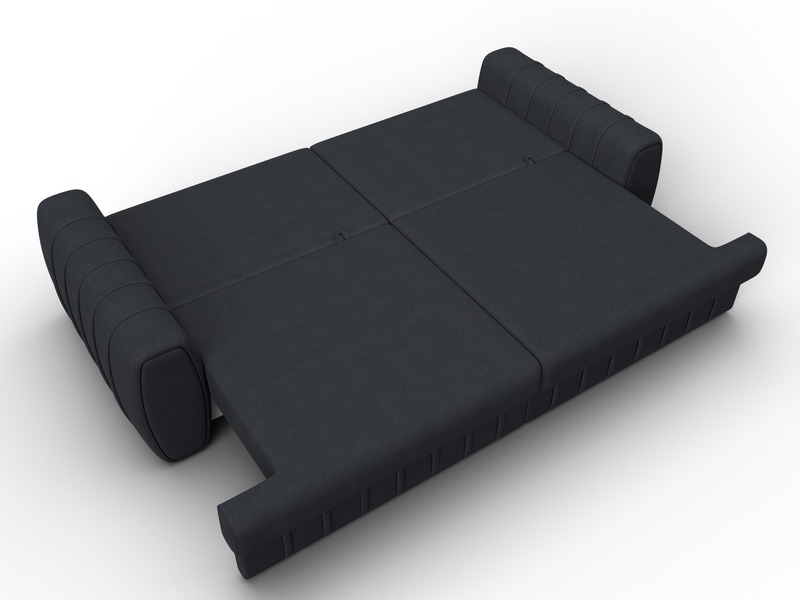 Диван прямой Лига-057 НПБ, Замша, JOLY 16 темно-серый