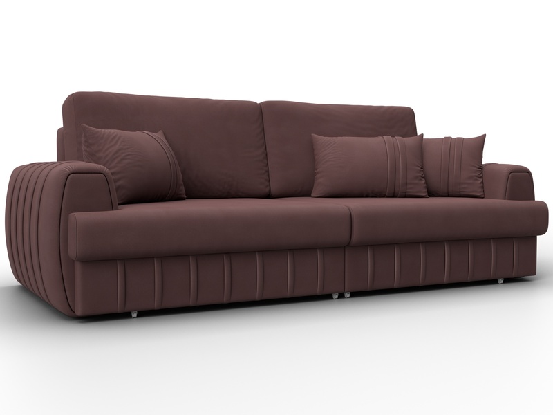 Диван прямой Лига-057 НПБ, Замша, JOLY 09 бордовый