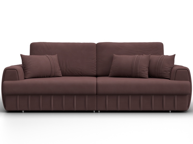 Диван прямой Лига-057 НПБ, Замша, JOLY 09 бордовый