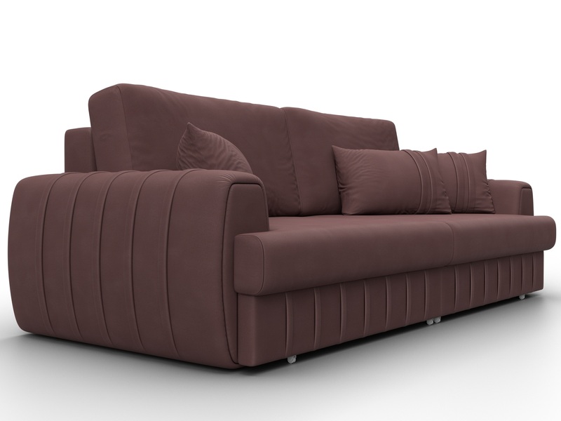 Диван прямой Лига-057 НПБ, Замша, JOLY 09 бордовый