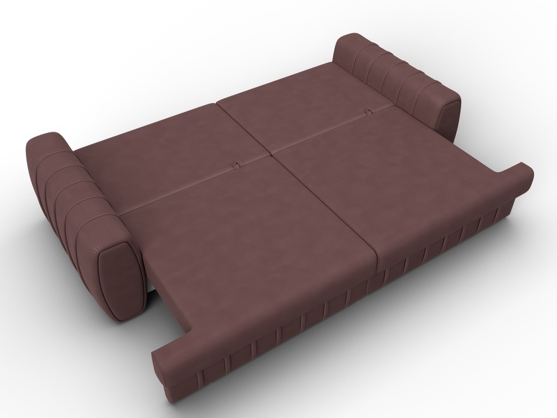 Диван прямой Лига-057 НПБ, Замша, JOLY 09 бордовый