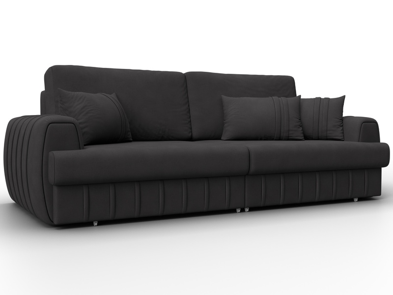 Диван прямой Лига-057 НПБ, Замша, JOLY 08 коричневый