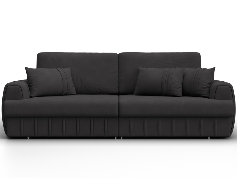 Диван прямой Лига-057 НПБ, Замша, JOLY 08 коричневый