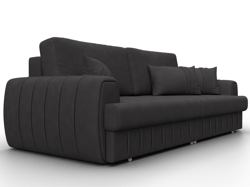 Диван прямой Лига-057 НПБ, Замша, JOLY 08 коричневый