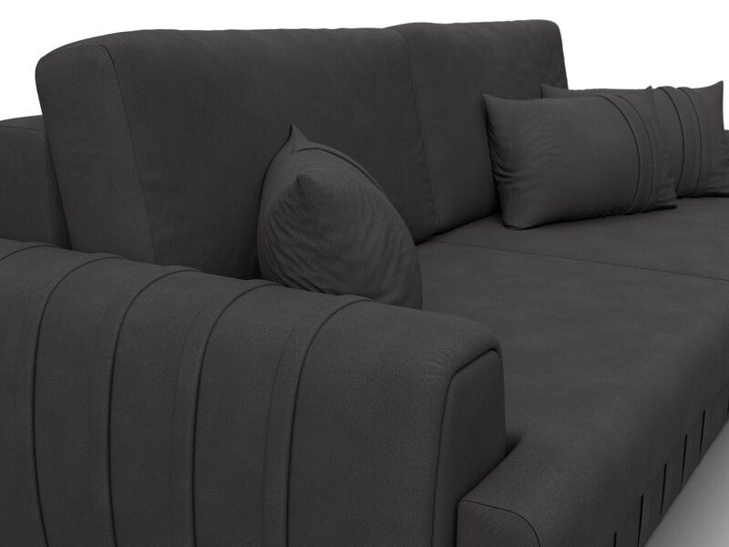 Диван прямой Лига-057 НПБ, Замша, JOLY 08 коричневый