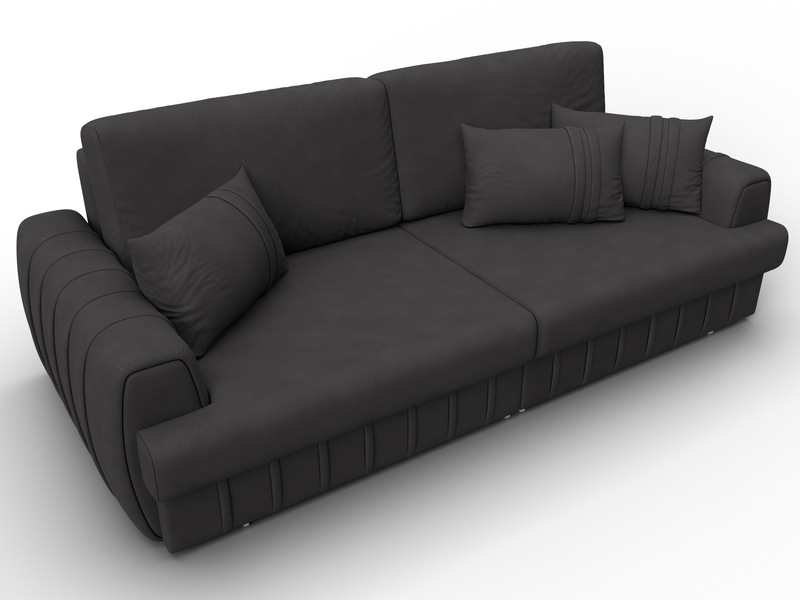 Диван прямой Лига-057 НПБ, Замша, JOLY 08 коричневый