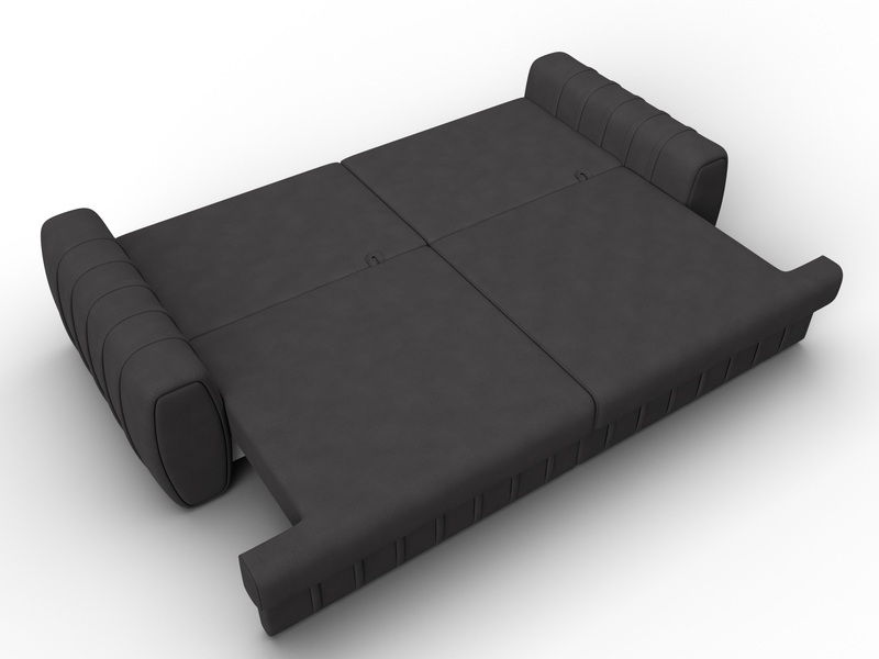 Диван прямой Лига-057 НПБ, Замша, JOLY 08 коричневый