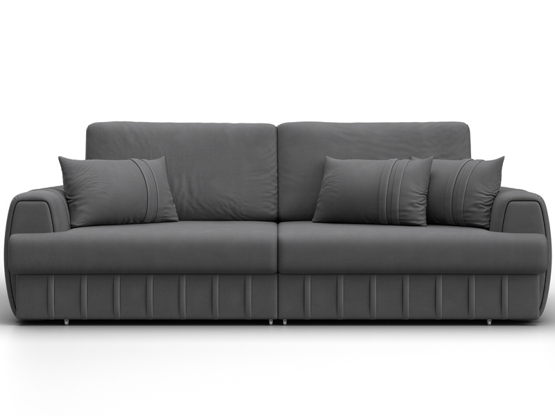 Диван прямой Лига-057 НПБ, Замша, JOLY 13 серый