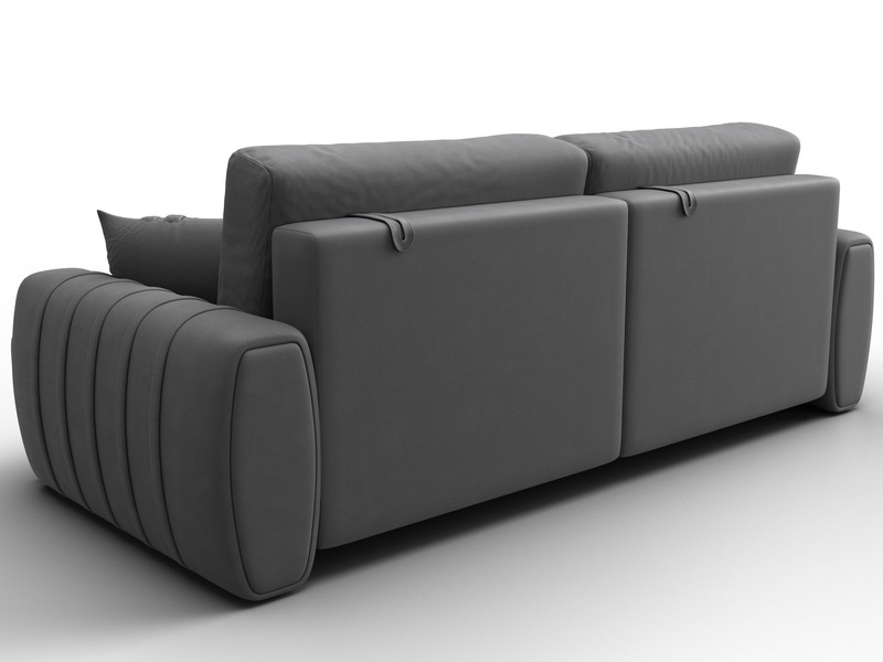 Диван прямой Лига-057 НПБ, Замша, JOLY 13 серый