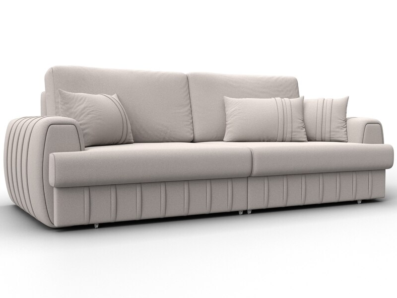 Диван прямой Лига-057 НПБ, Замша, JOLY 05 бежевый