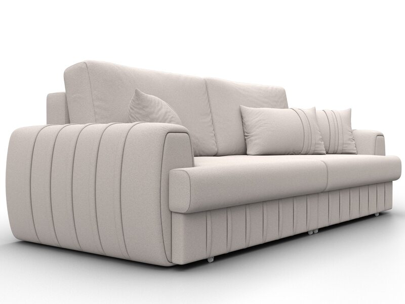 Диван прямой Лига-057 НПБ, Замша, JOLY 05 бежевый