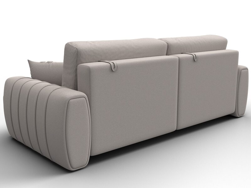 Диван прямой Лига-057 НПБ, Замша, JOLY 05 бежевый