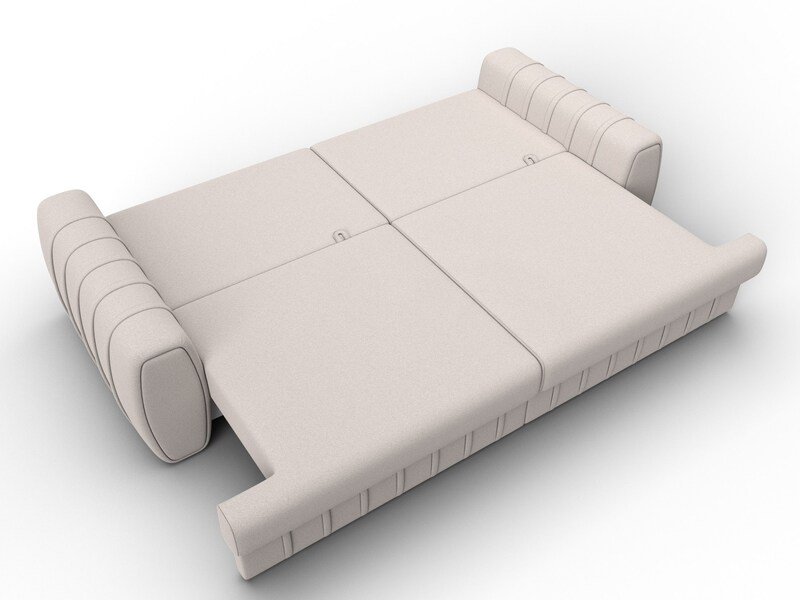 Диван прямой Лига-057 НПБ, Замша, JOLY 05 бежевый