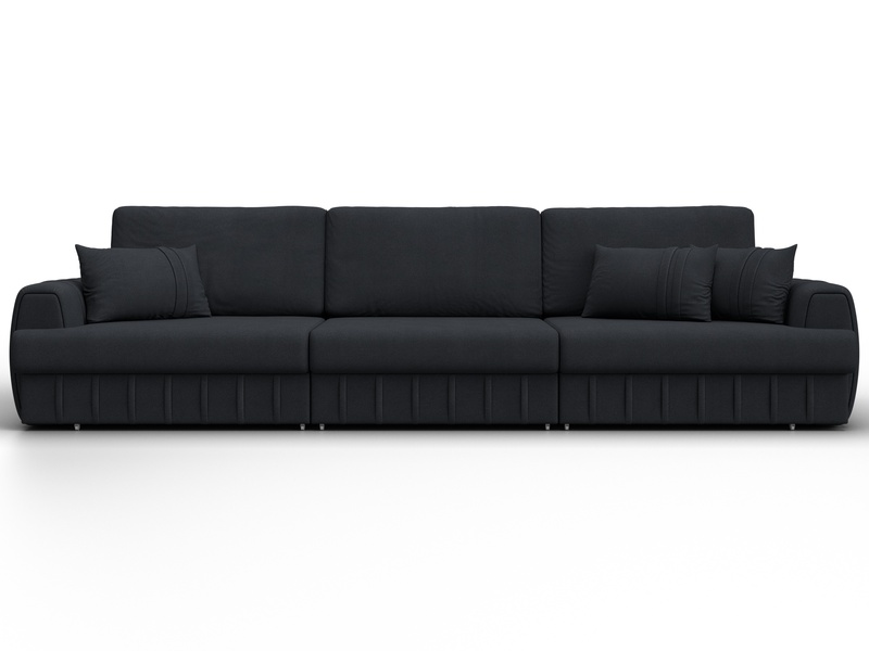 Диван прямой Лига-057 НПБ Лонг, Замша, JOLY 16 темно-серый