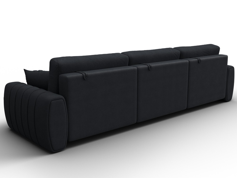 Диван прямой Лига-057 НПБ Лонг, Замша, JOLY 16 темно-серый