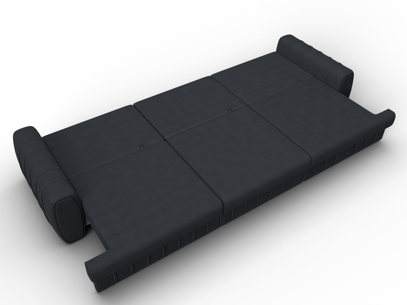 Диван прямой Лига-057 НПБ Лонг, Замша, JOLY 16 темно-серый