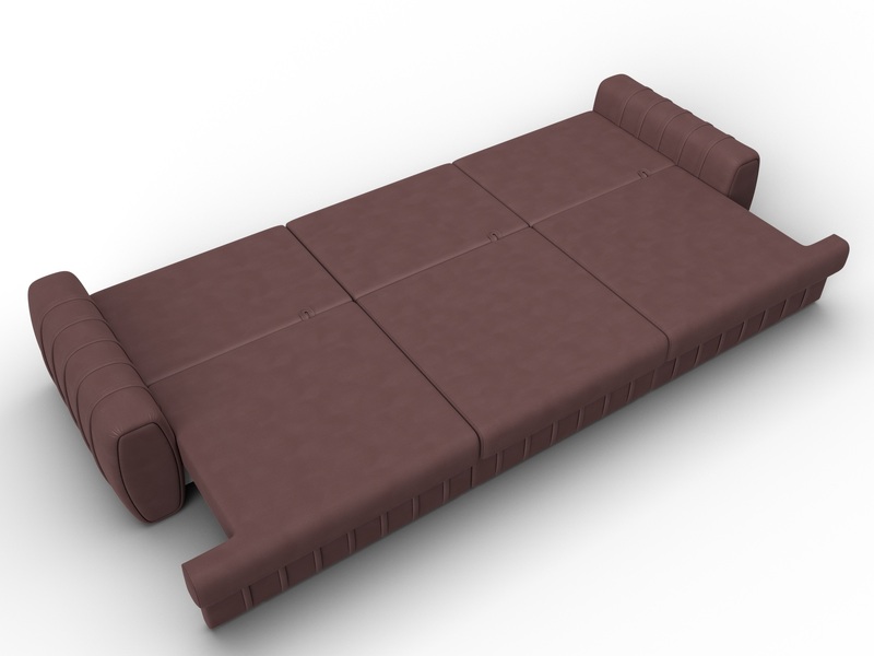 Диван прямой Лига-057 НПБ Лонг, Замша, JOLY 09 бордовый