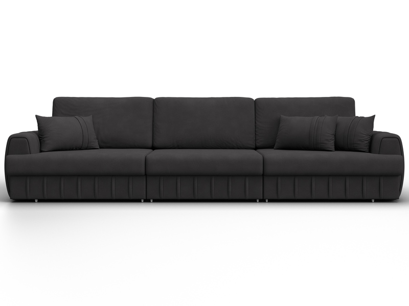 Диван прямой Лига-057 НПБ Лонг, Замша, JOLY 08 коричневый