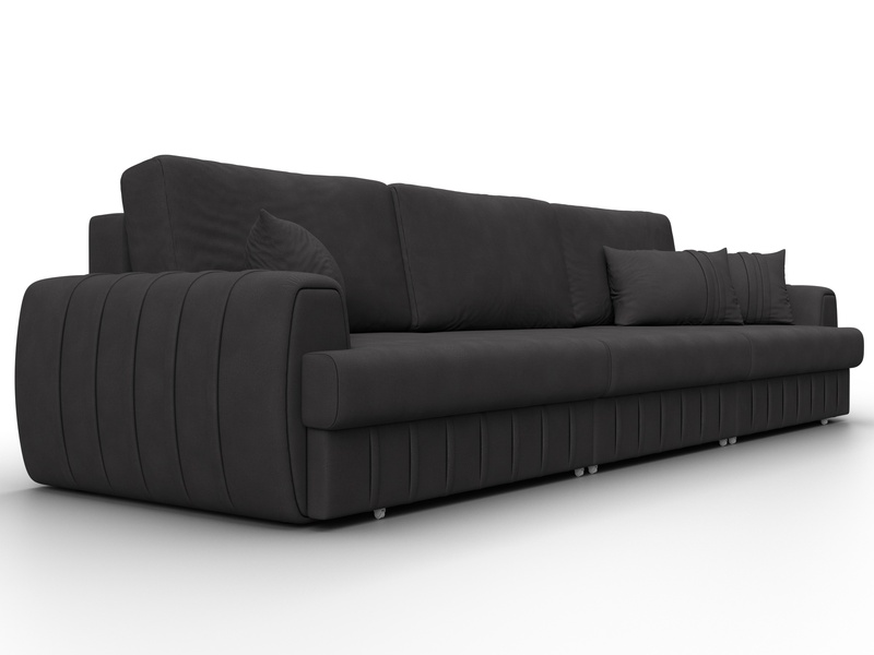 Диван прямой Лига-057 НПБ Лонг, Замша, JOLY 08 коричневый