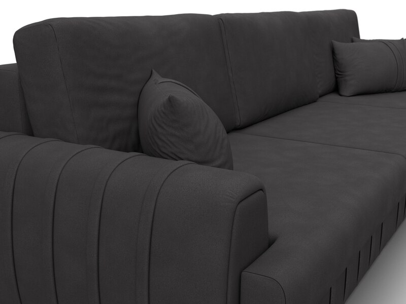 Диван прямой Лига-057 НПБ Лонг, Замша, JOLY 08 коричневый