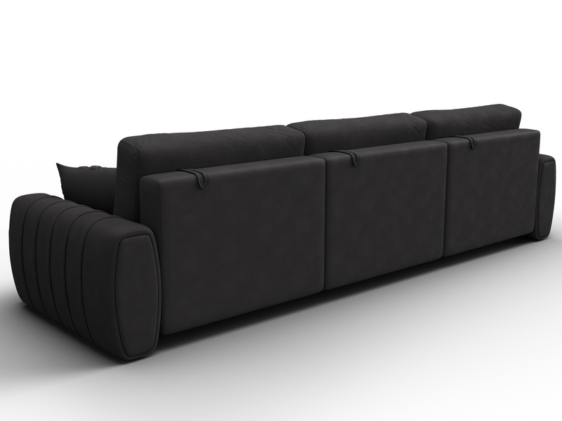 Диван прямой Лига-057 НПБ Лонг, Замша, JOLY 08 коричневый