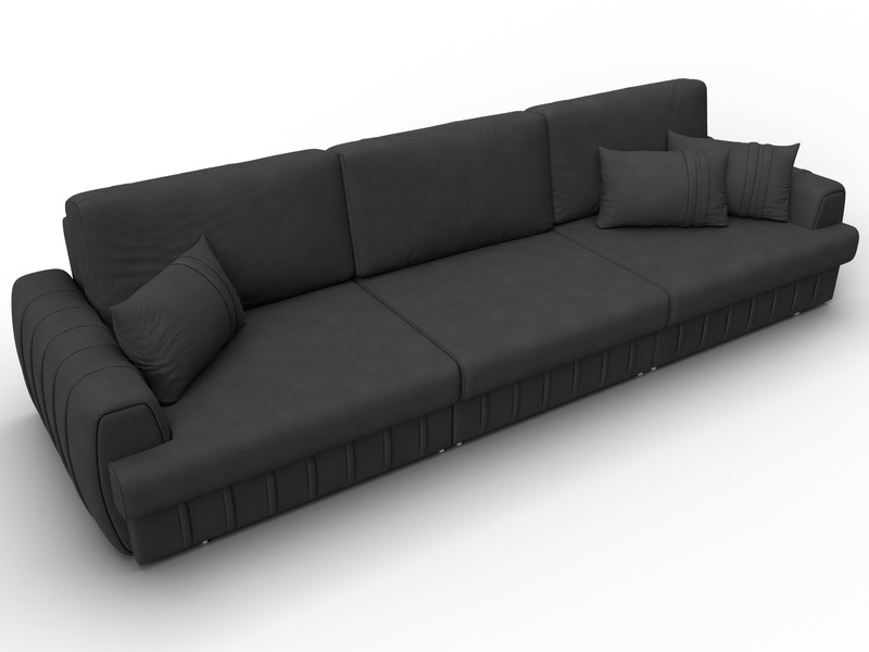 Диван прямой Лига-057 НПБ Лонг, Замша, JOLY 08 коричневый