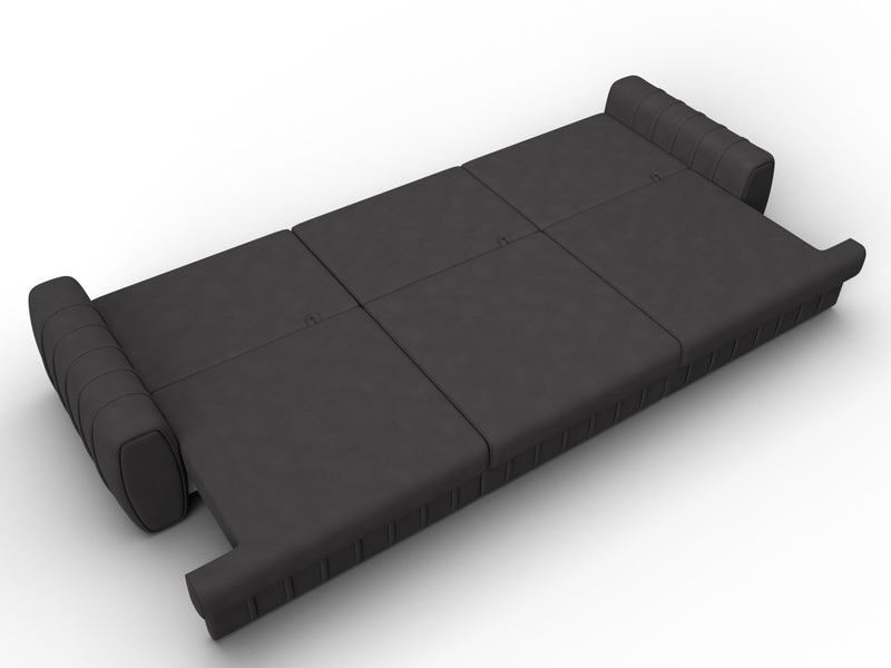 Диван прямой Лига-057 НПБ Лонг, Замша, JOLY 08 коричневый