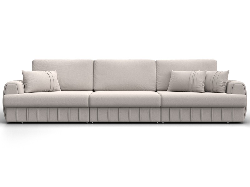 Диван прямой Лига-057 НПБ Лонг, Замша, JOLY 05 бежевый