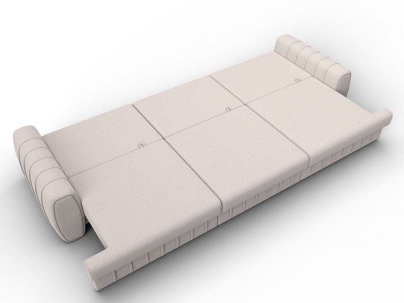 Диван прямой Лига-057 НПБ Лонг, Замша, JOLY 05 бежевый