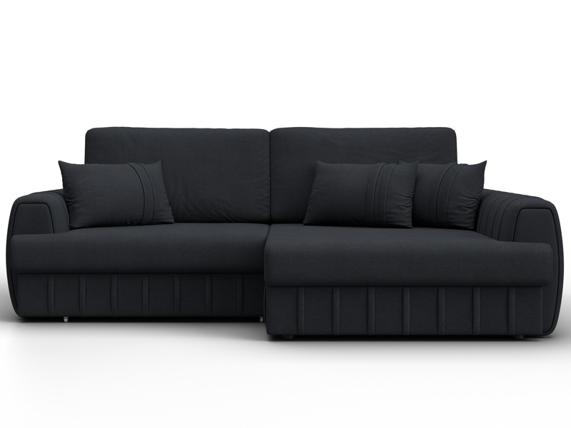 Диван угловой Лига-057 НПБ угол правый, Замша, JOLY 16 темно-серый