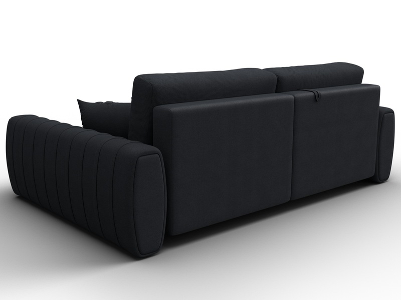 Диван угловой Лига-057 НПБ угол правый, Замша, JOLY 16 темно-серый