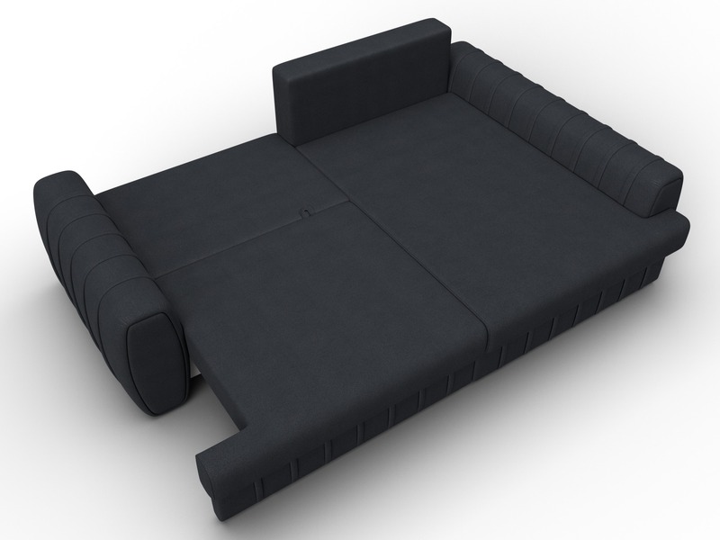 Диван угловой Лига-057 НПБ угол правый, Замша, JOLY 16 темно-серый