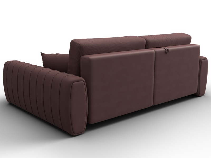 Диван угловой Лига-057 НПБ угол правый, Замша, JOLY 09 бордовый