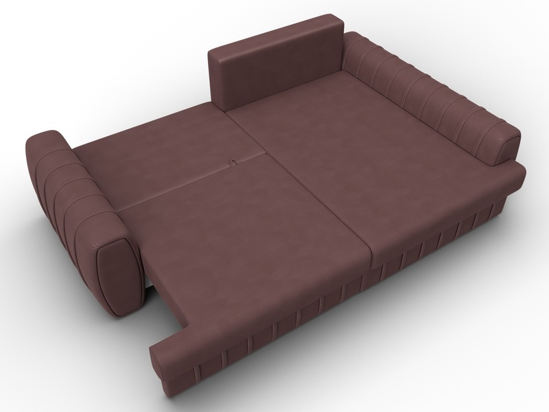Диван угловой Лига-057 НПБ угол правый, Замша, JOLY 09 бордовый
