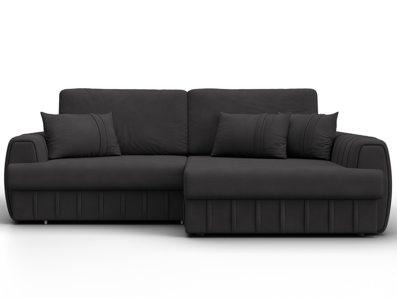 Диван угловой Лига-057 НПБ угол правый, Замша, JOLY 08 коричневый