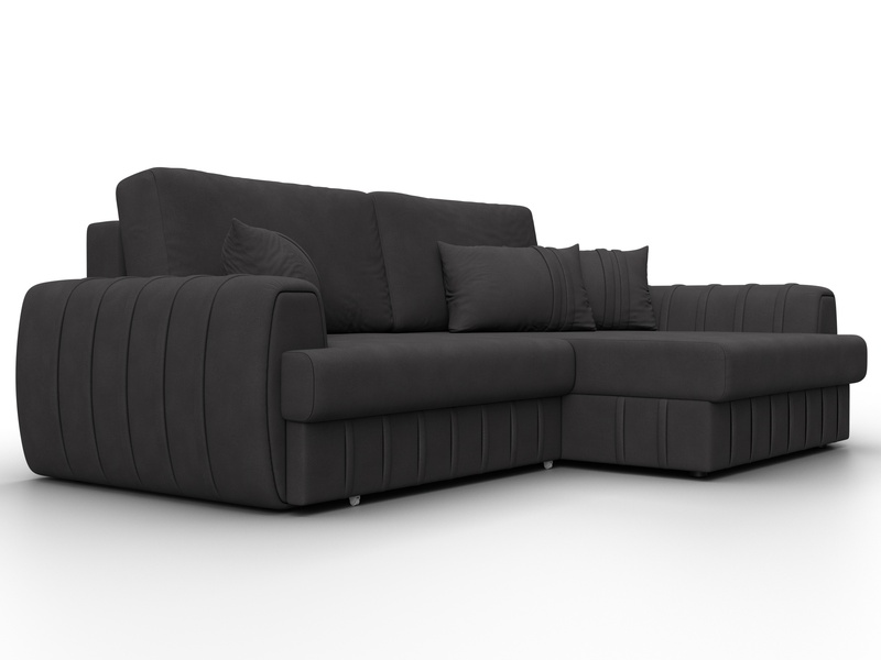 Диван угловой Лига-057 НПБ угол правый, Замша, JOLY 08 коричневый