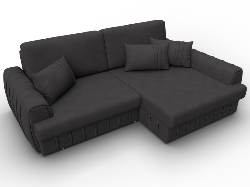 Диван угловой Лига-057 НПБ угол правый, Замша, JOLY 08 коричневый