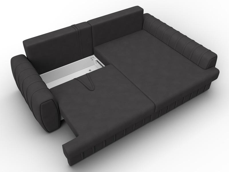 Диван угловой Лига-057 НПБ угол правый, Замша, JOLY 08 коричневый