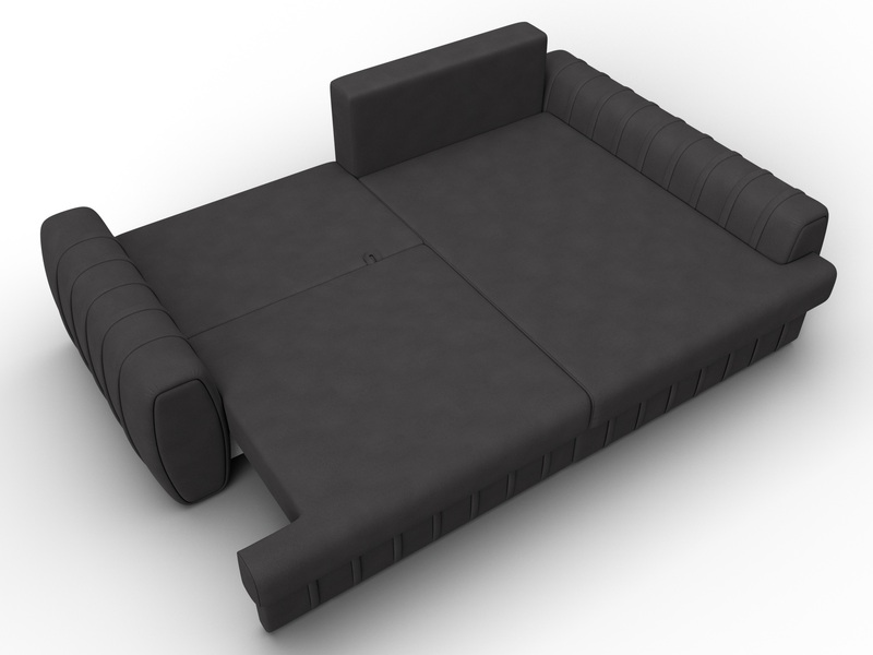 Диван угловой Лига-057 НПБ угол правый, Замша, JOLY 08 коричневый