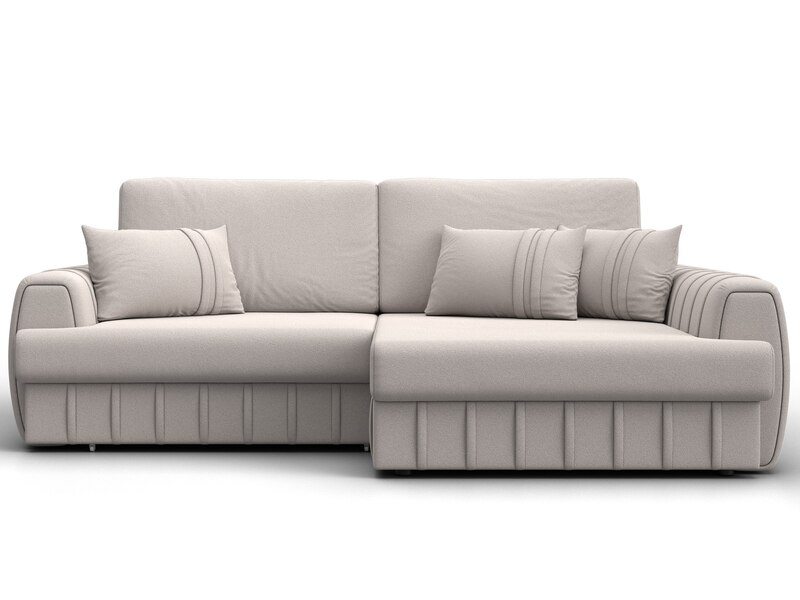 Диван угловой Лига-057 НПБ угол правый, Замша, JOLY 05 бежевый