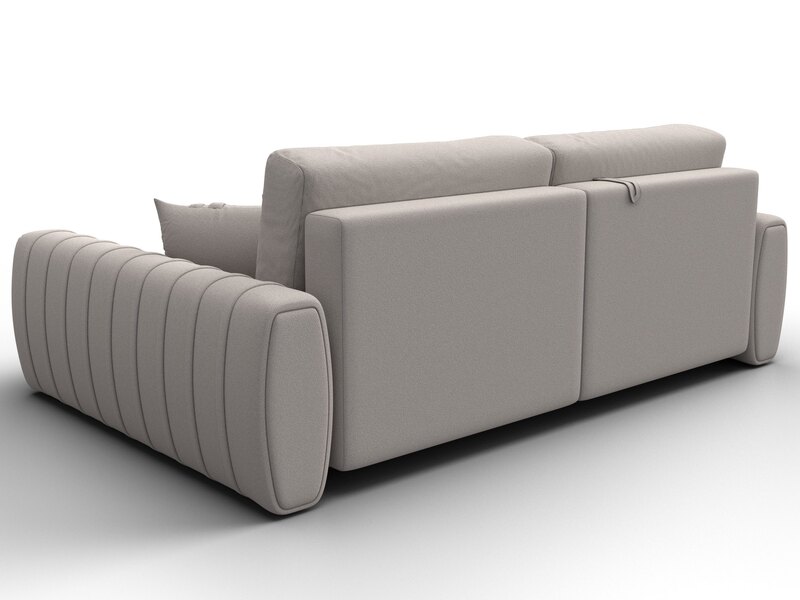 Диван угловой Лига-057 НПБ угол правый, Замша, JOLY 05 бежевый