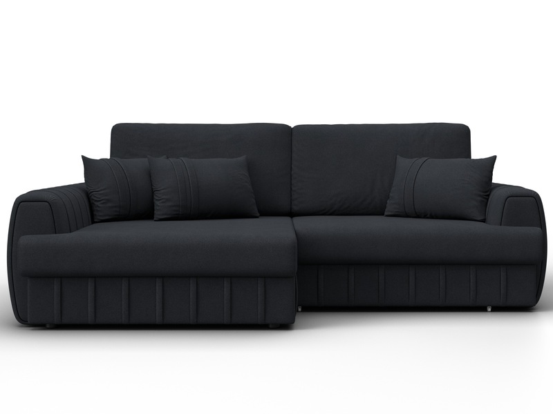 Диван угловой Лига-057 НПБ угол левый, Замша, JOLY 16 темно-серый